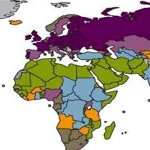 La carte du monde selon le Royaume-Uni et San Francisco