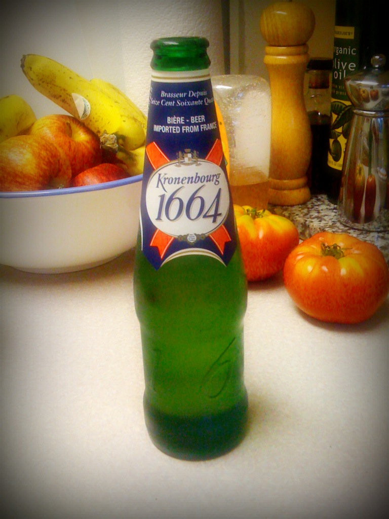 Bouteille de Kronenbourg 1664, marque de Brasseries Kronenbourg